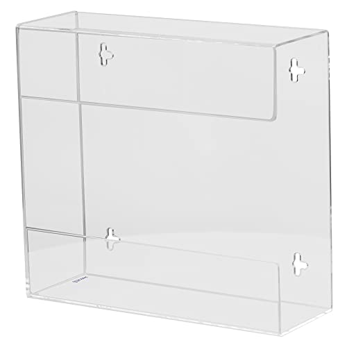 Kantek Wall Mounted Acrylic Glove Box Holder Dispenser  Double (2) Box Capacity  For Use in Food Service  Healthcare  Hospitals  Restaurants  10.3"" x 3.8"" x 10.7""  Clear - Image 5